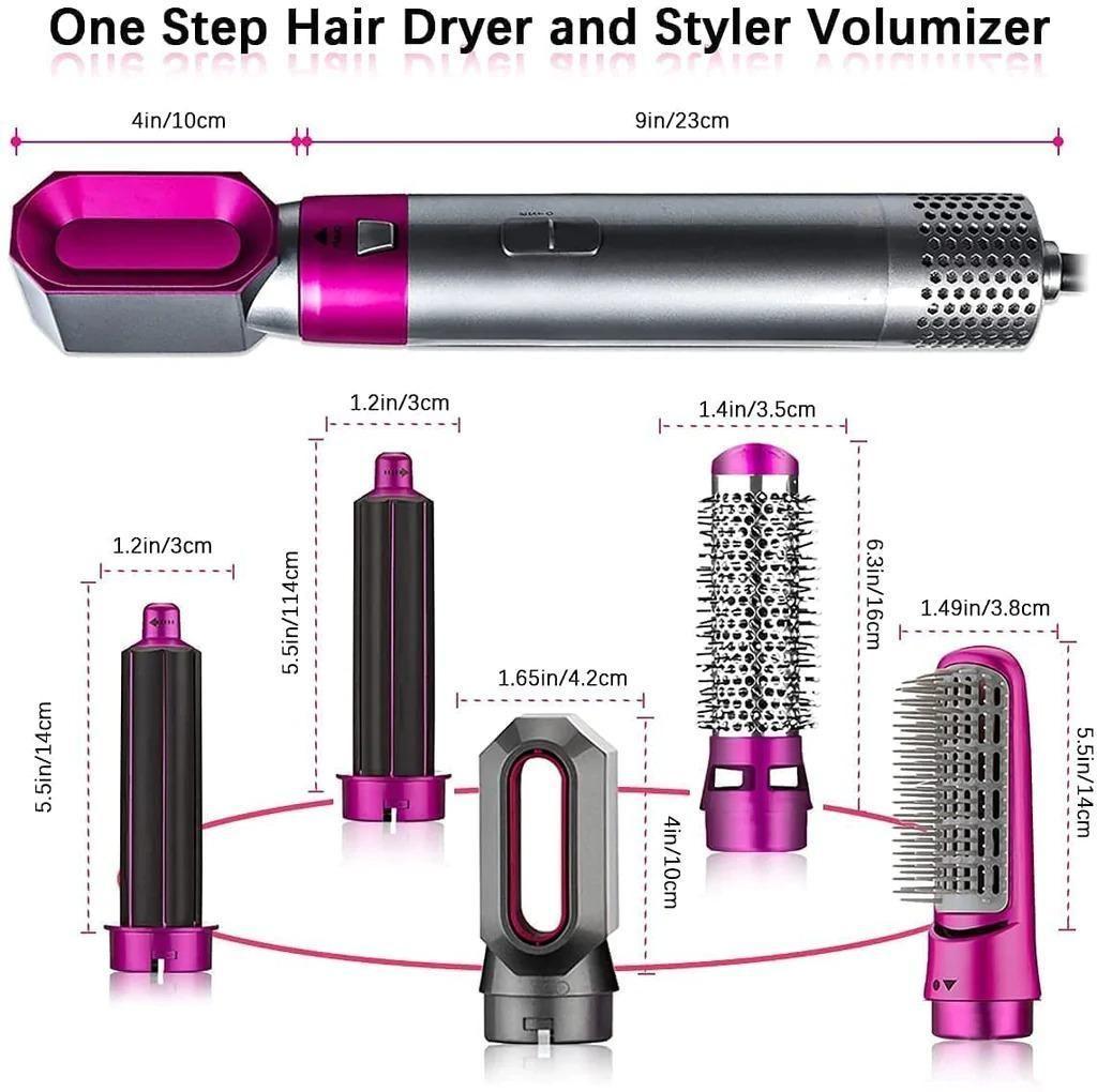 5-in-1 Multi-Head Hot Air Comb And Curler.